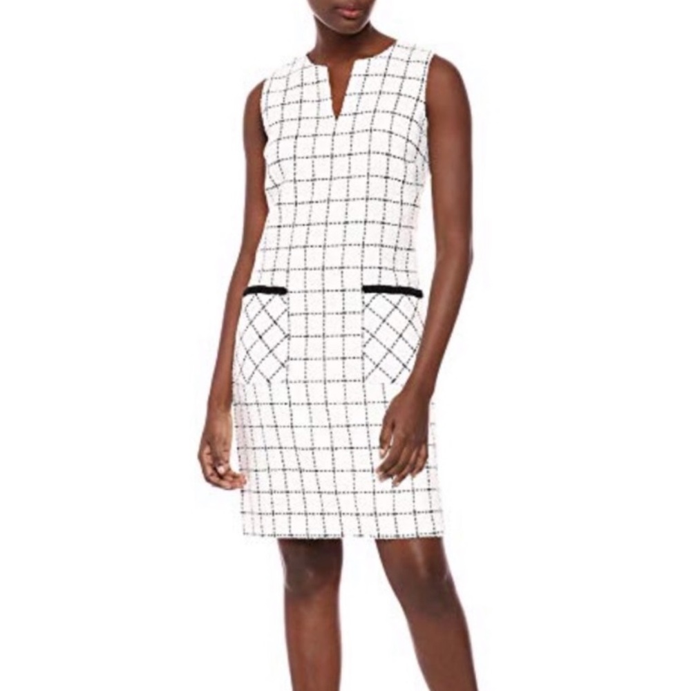 NWOT Karl Lagerfeld White and Black Tweed Dress